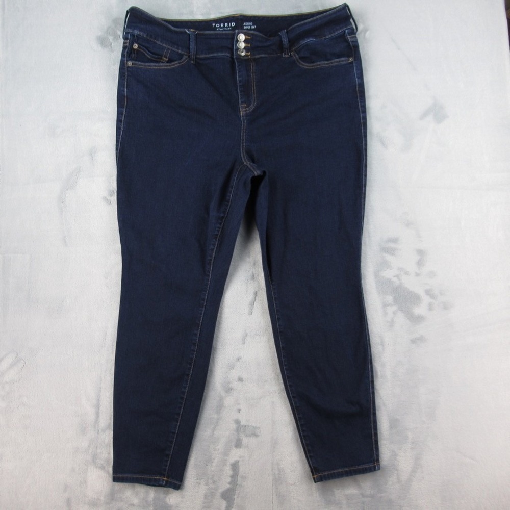 Torid Jegging Super Soft Dark Wash Skinny Jeans Blue Womens 22R High Rise